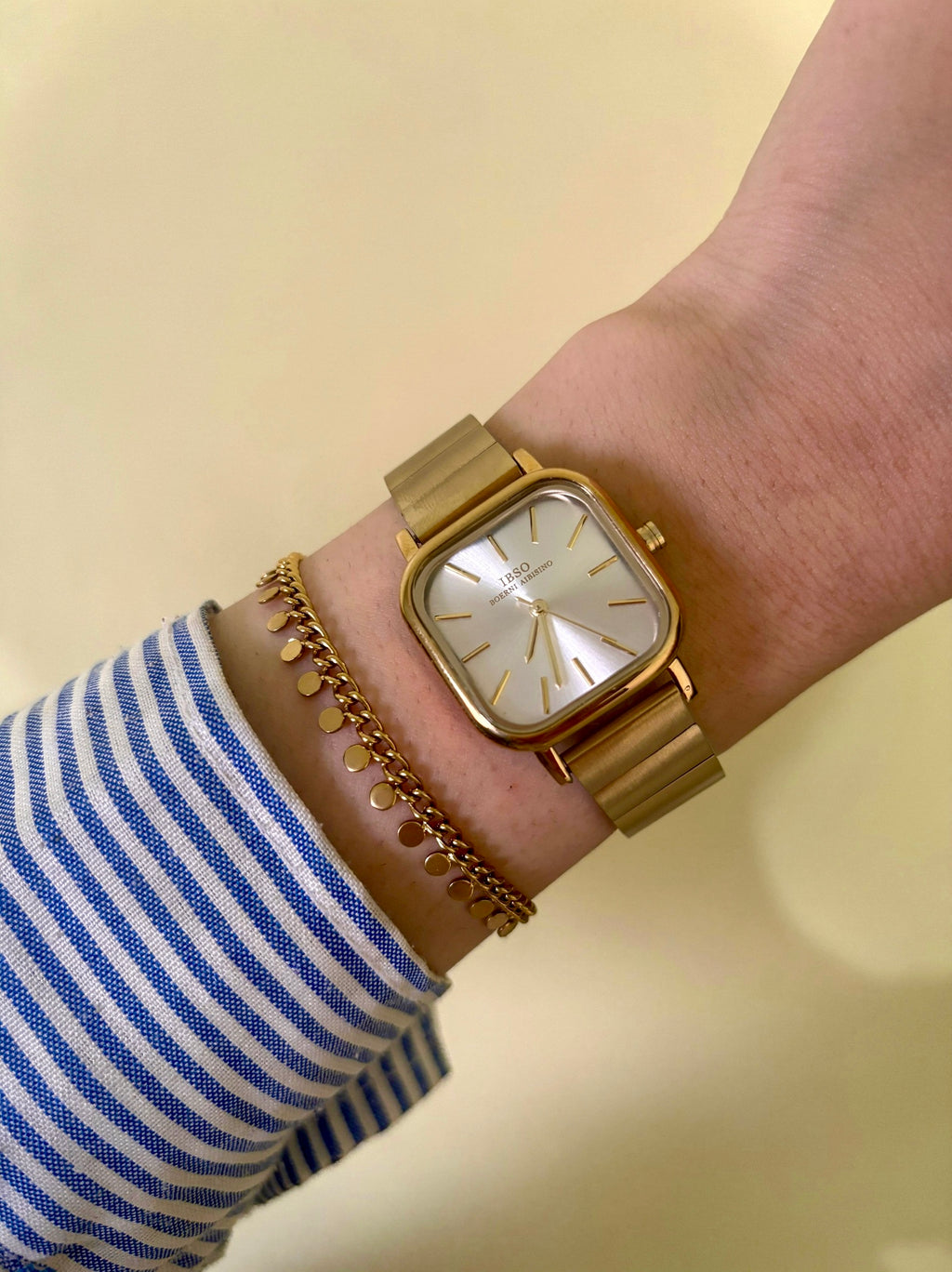 Ibso Gold Square Watch