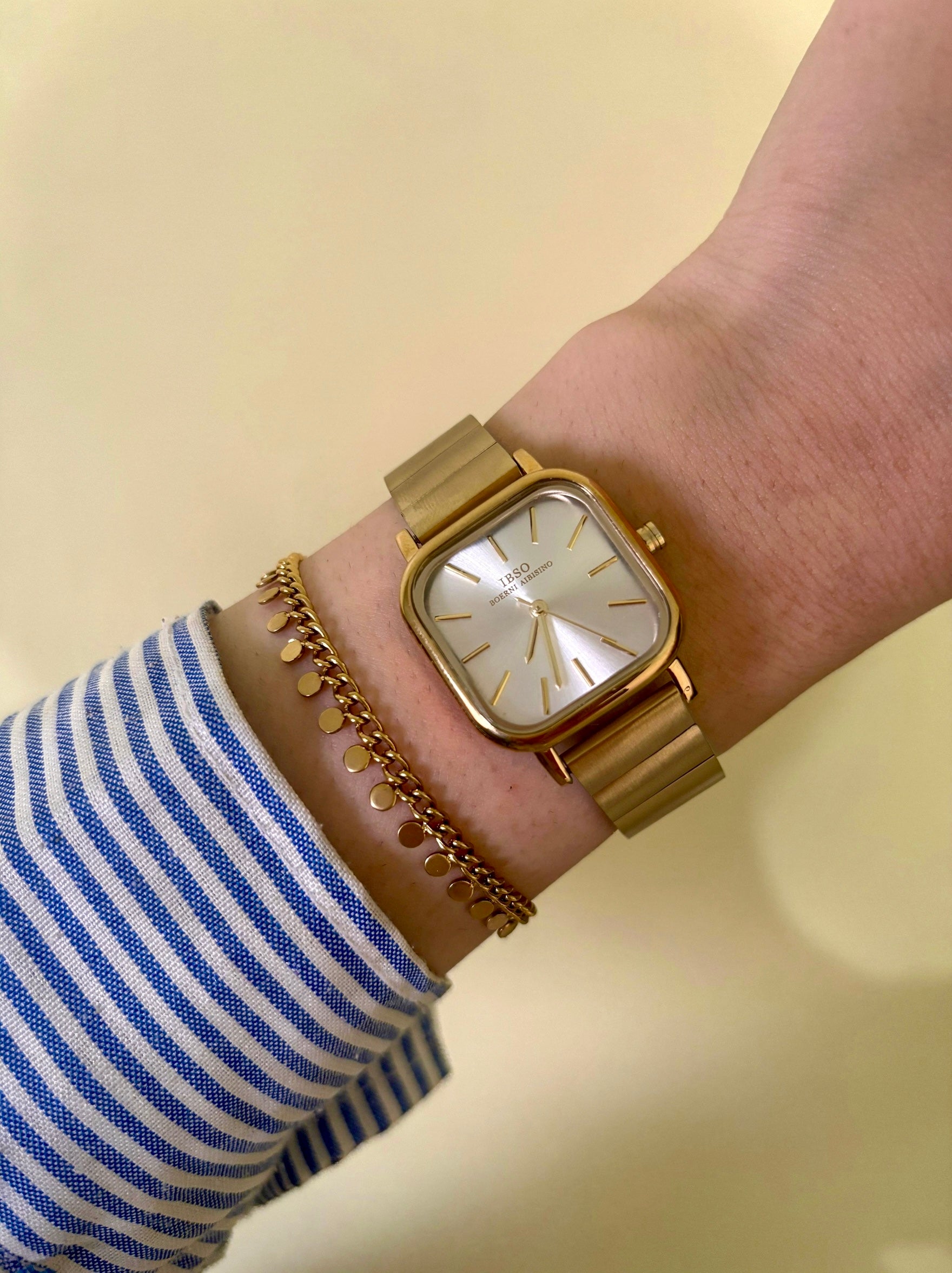Ibso Gold Square Watch