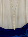 gold rope tennis drop necklace
