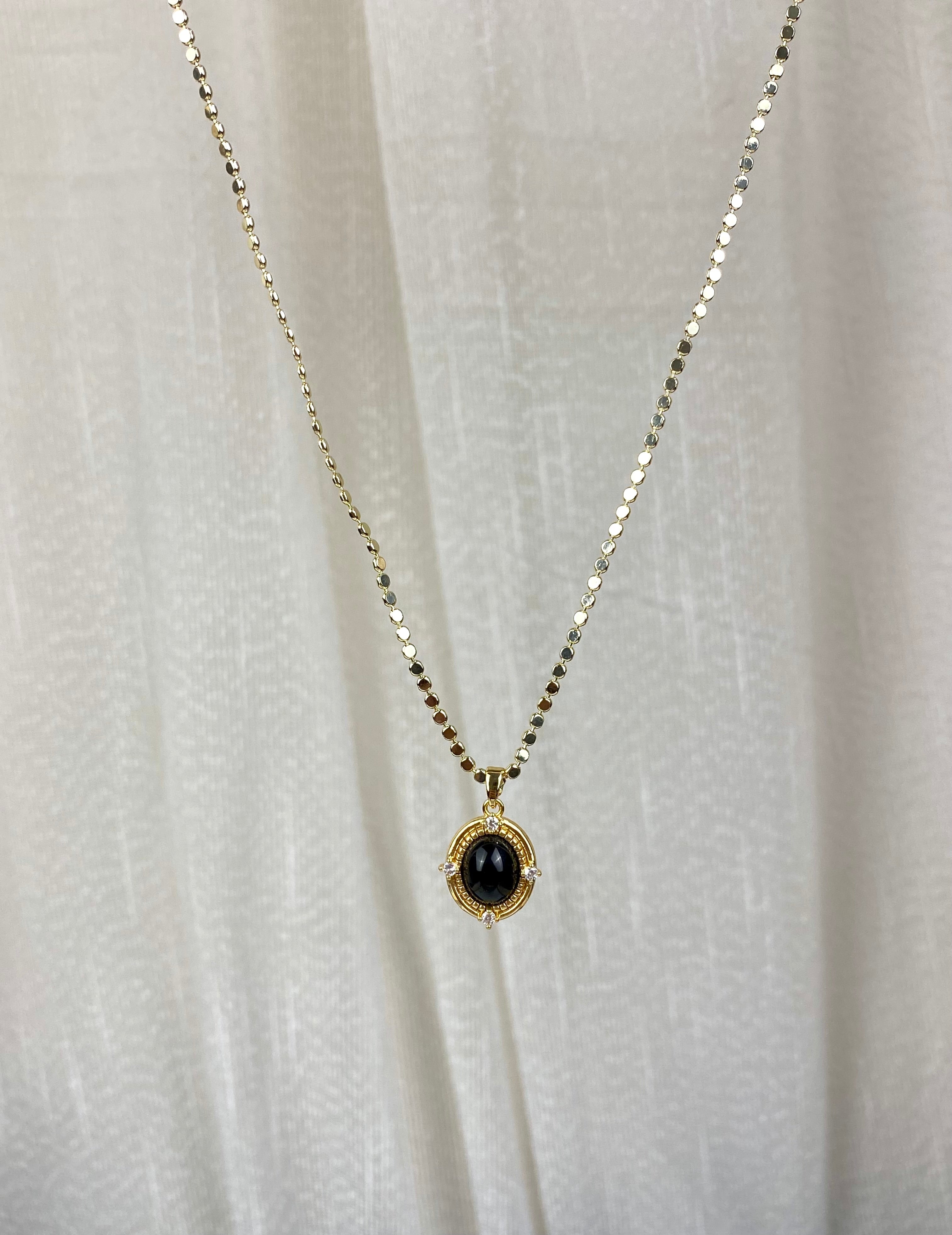 Black Stone Necklace
