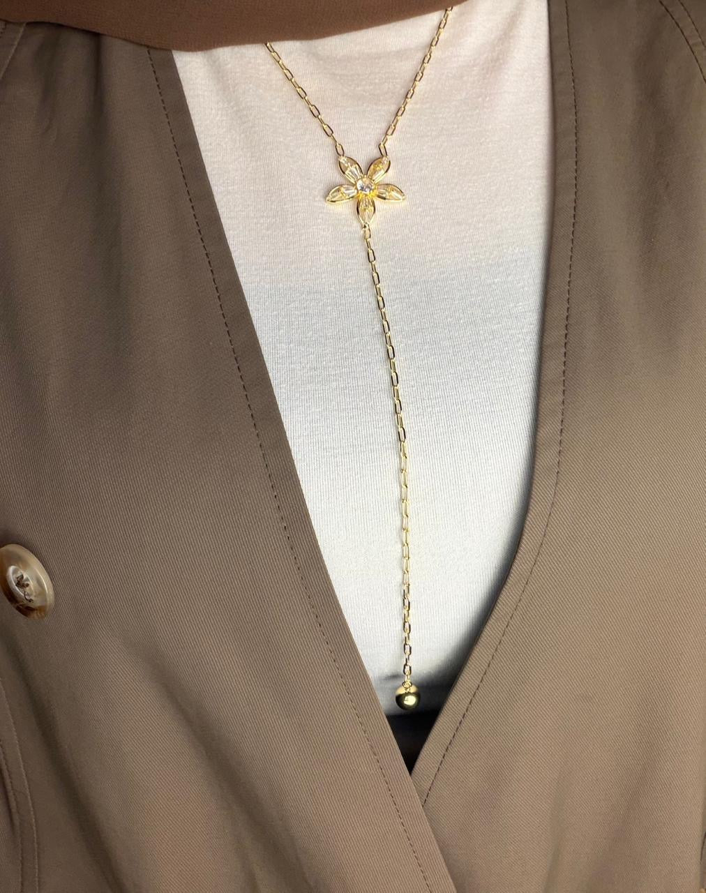 drop flower necklace