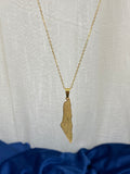 Palestine map necklace