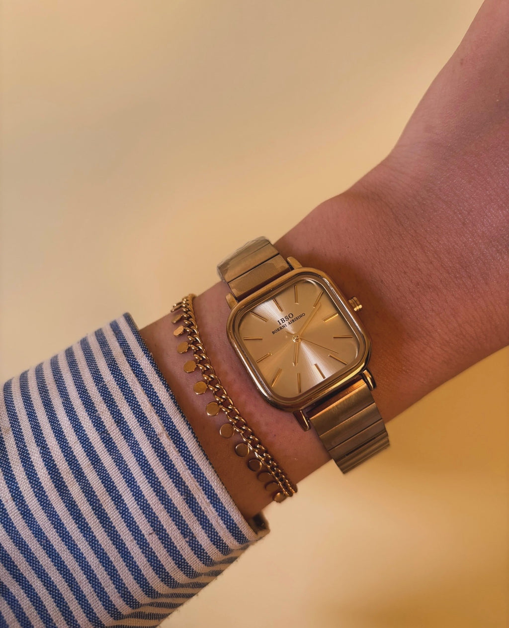 Ibso Gold Square Watch