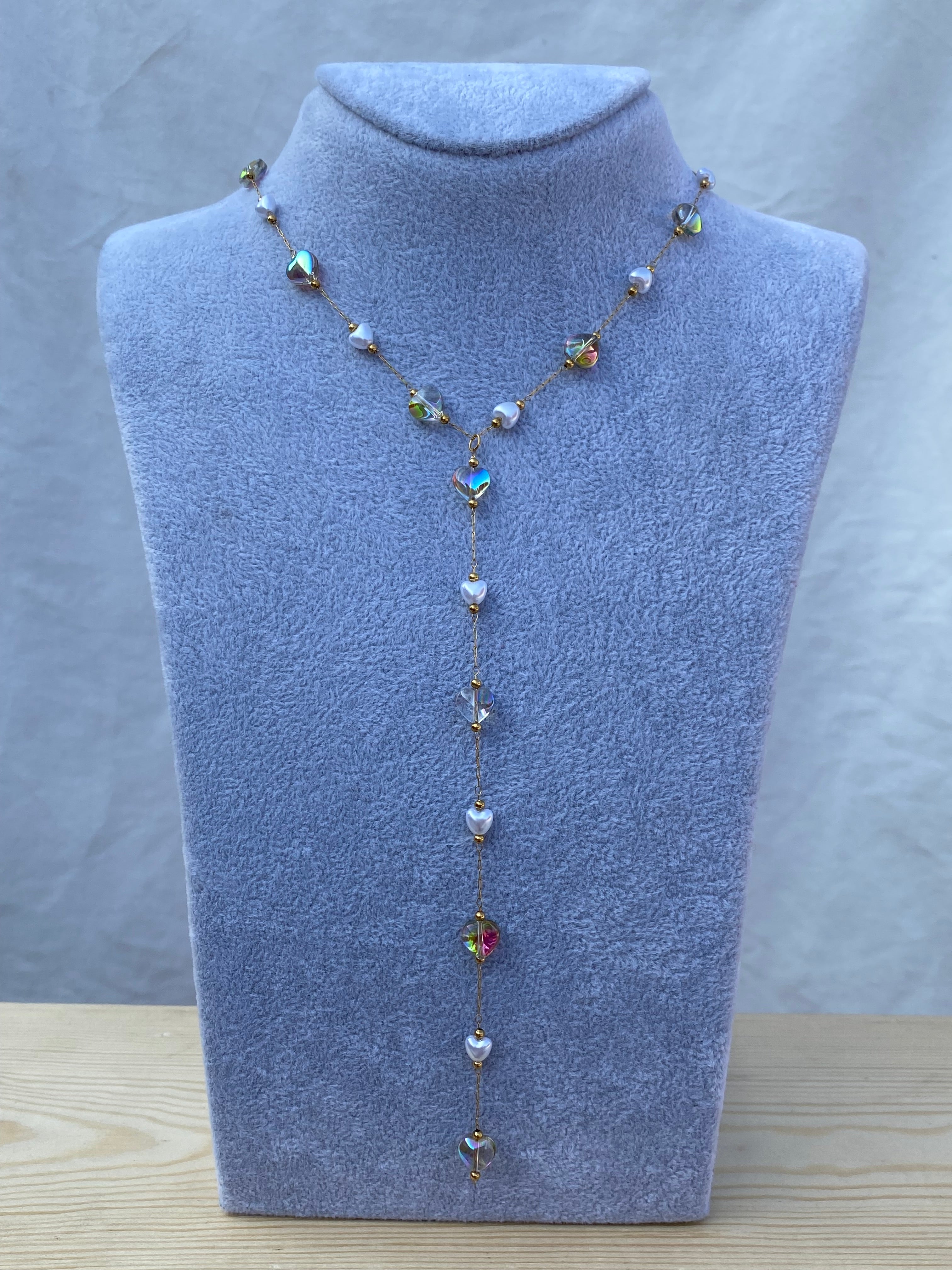 hearts drop necklace