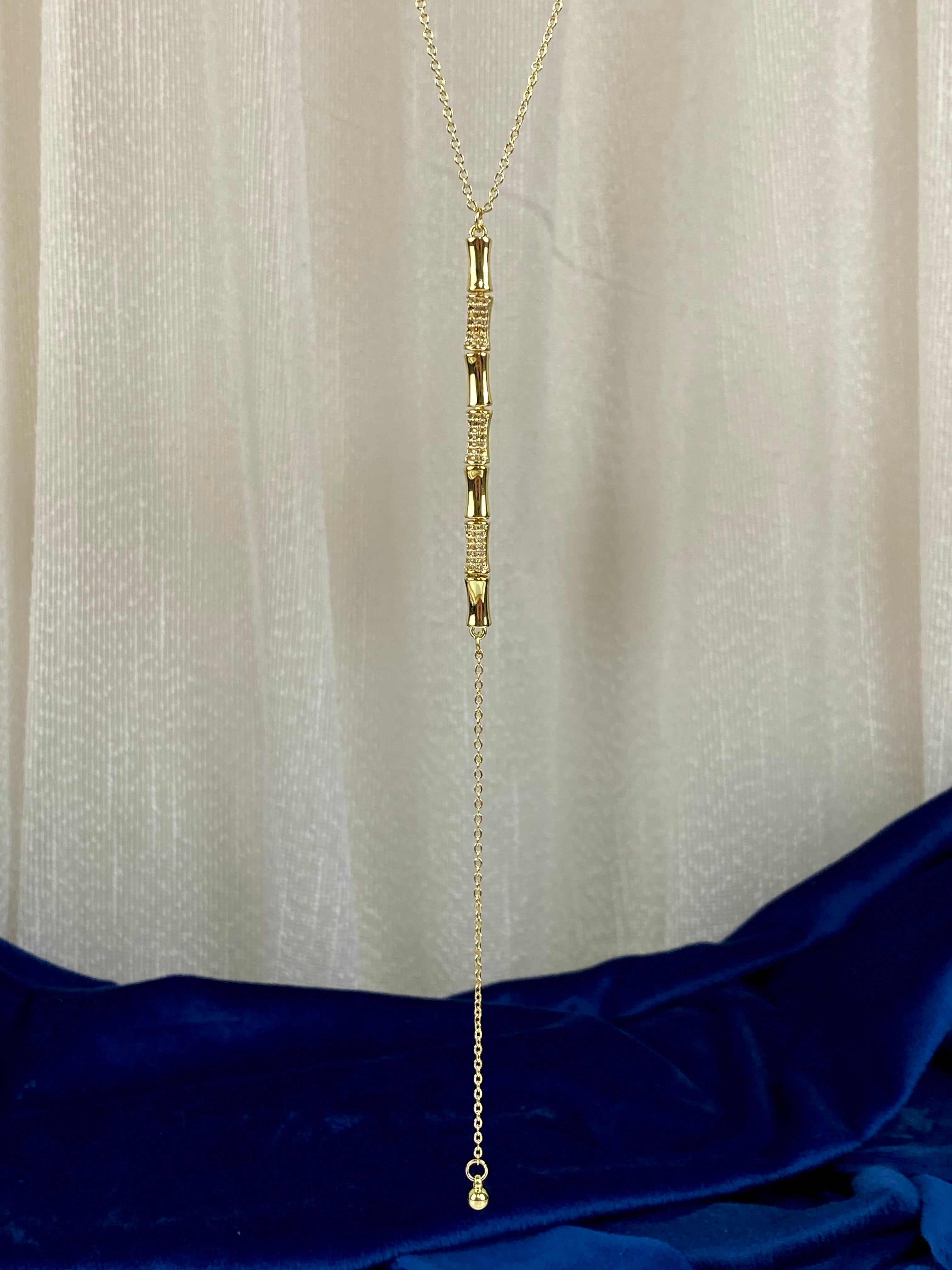 Bamboo Drop Necklace