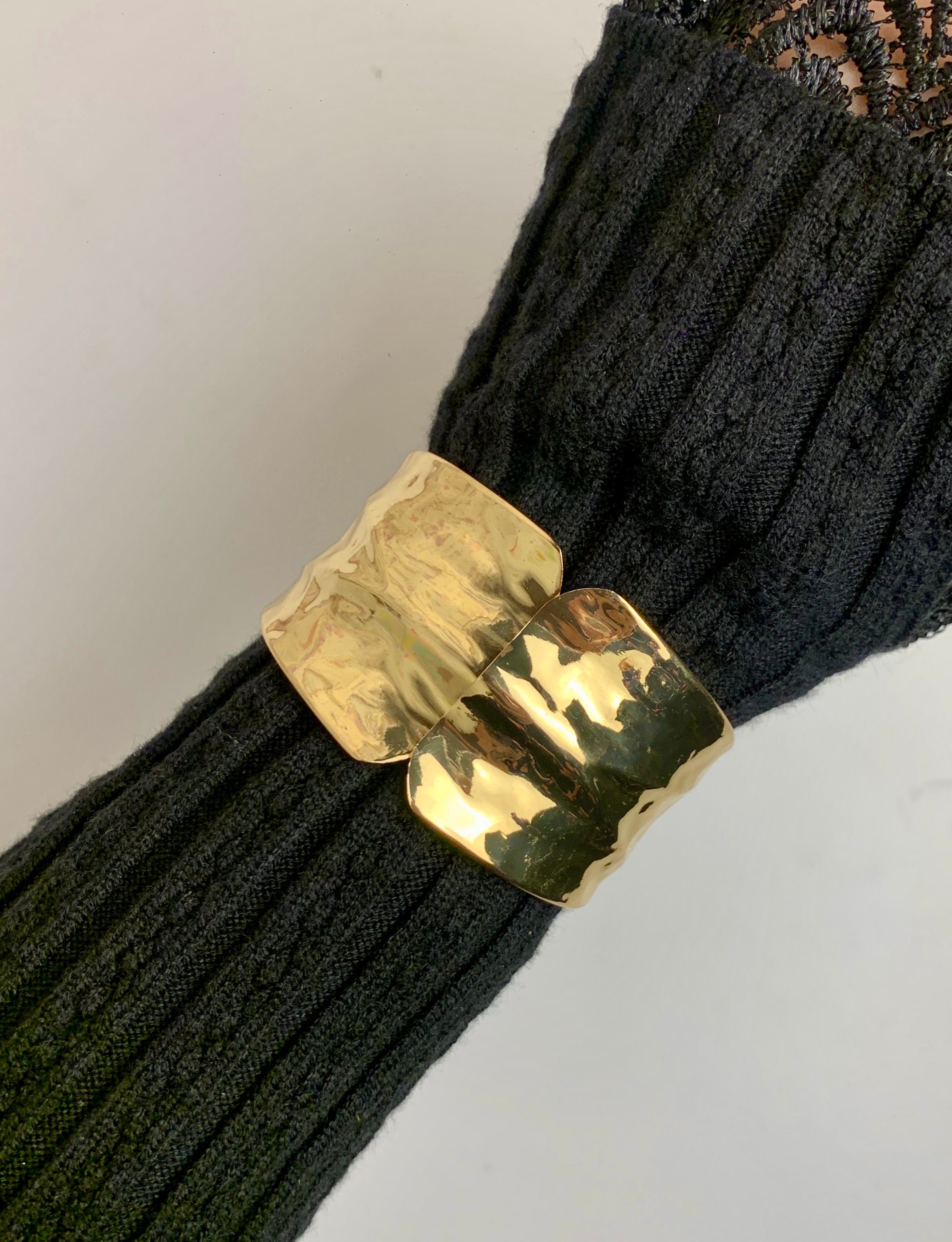 double arrow gold chunky bangel