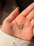white crystal gold necklace