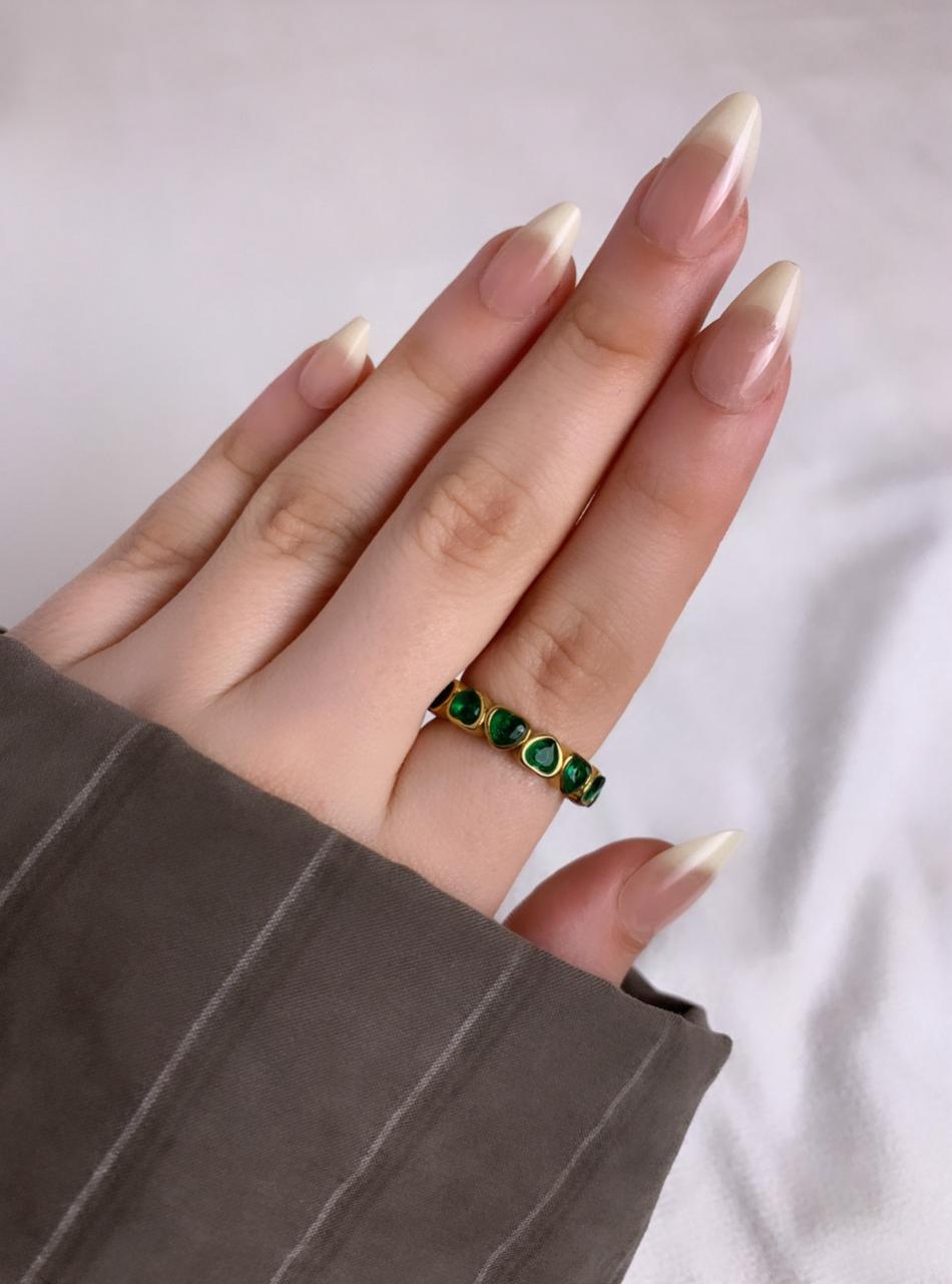 Green Hearts Ring