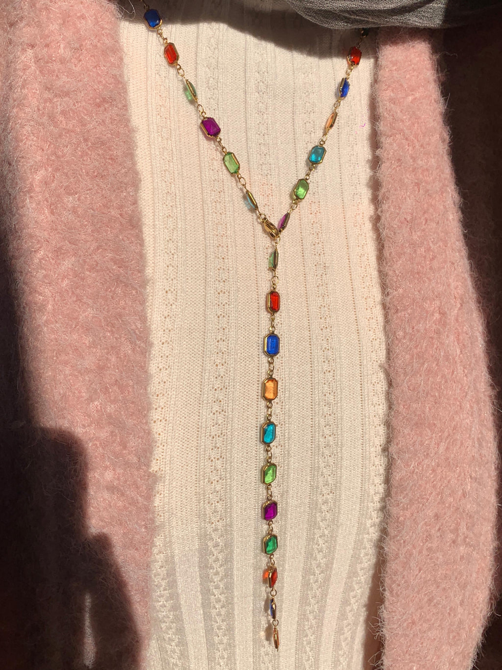 Pearly Tie Necklace