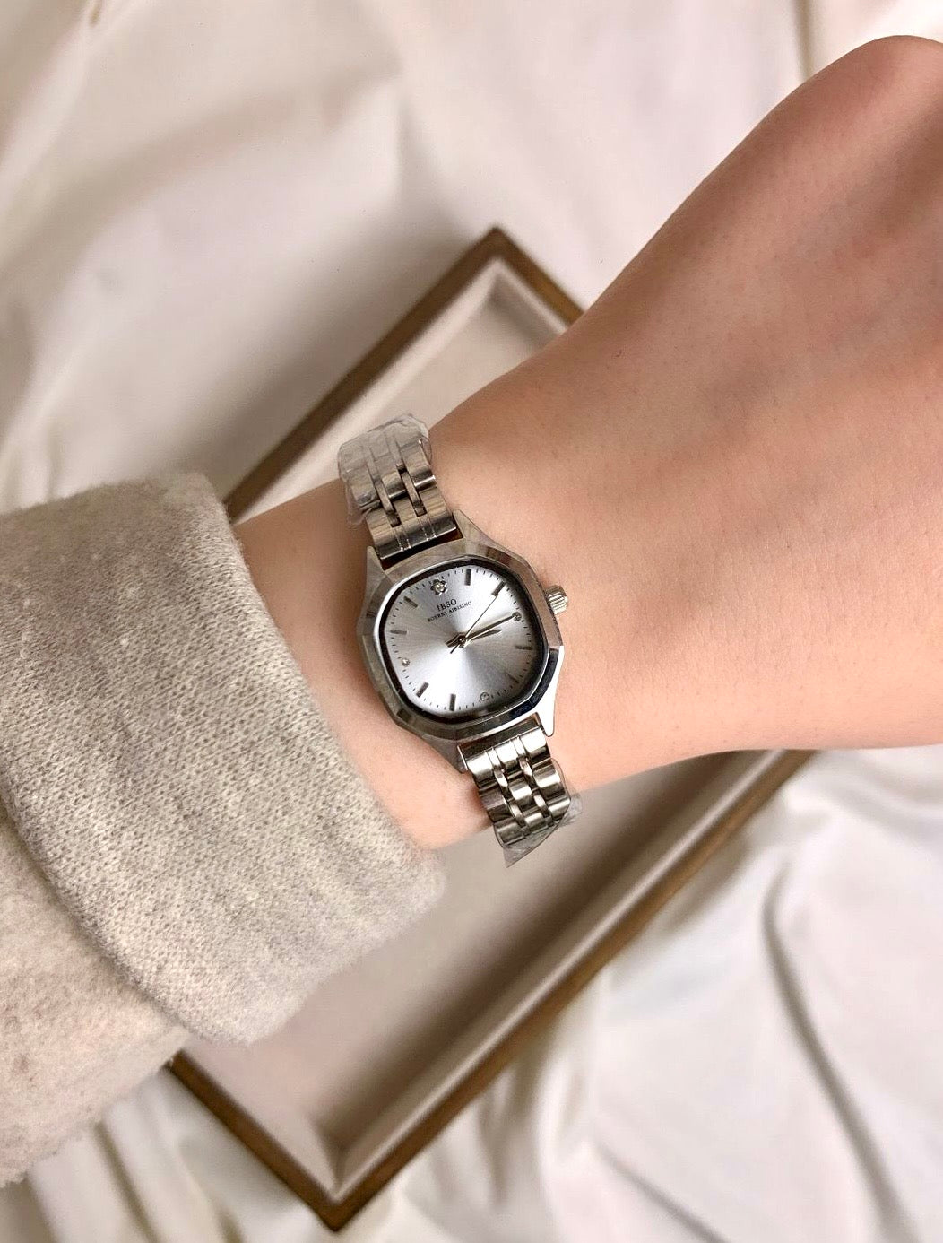 Ibso Diagonal silver watch
