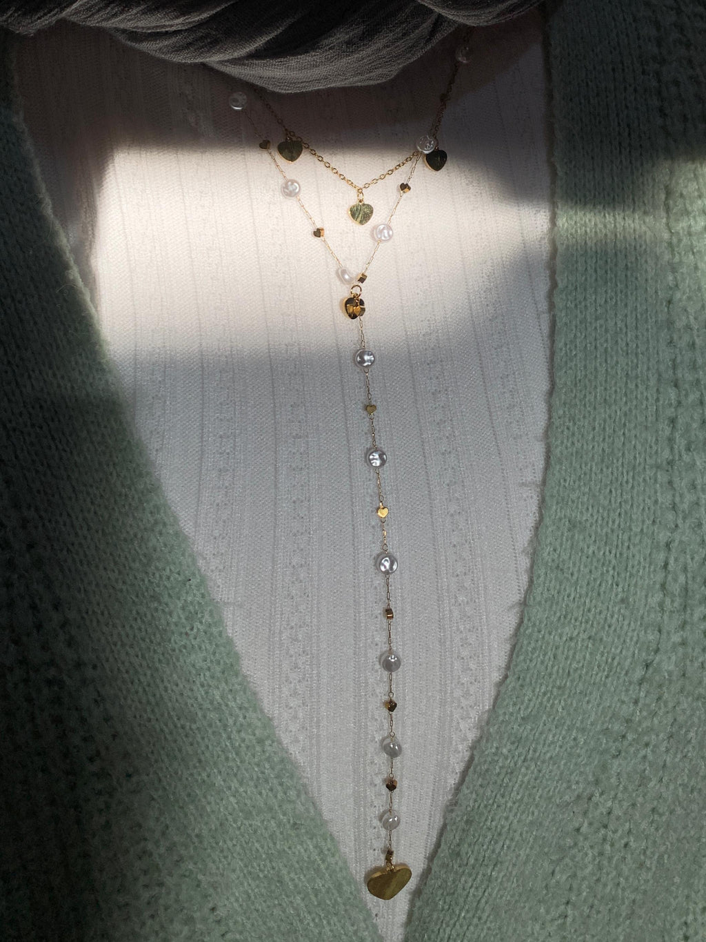 Pearl Hearts pendant