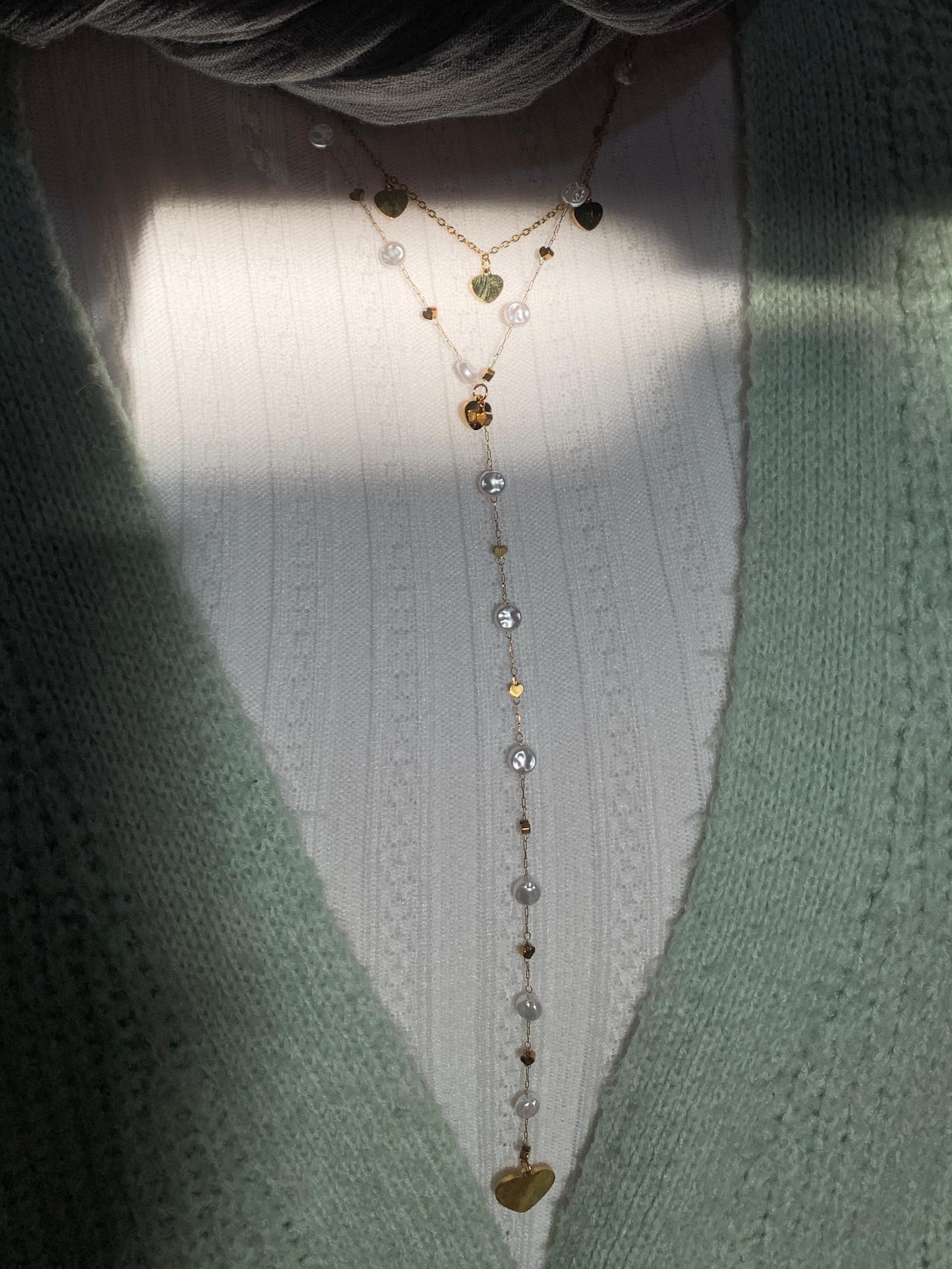 Pearl Hearts pendant