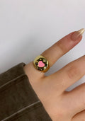 Pink Heart Pinky Ring