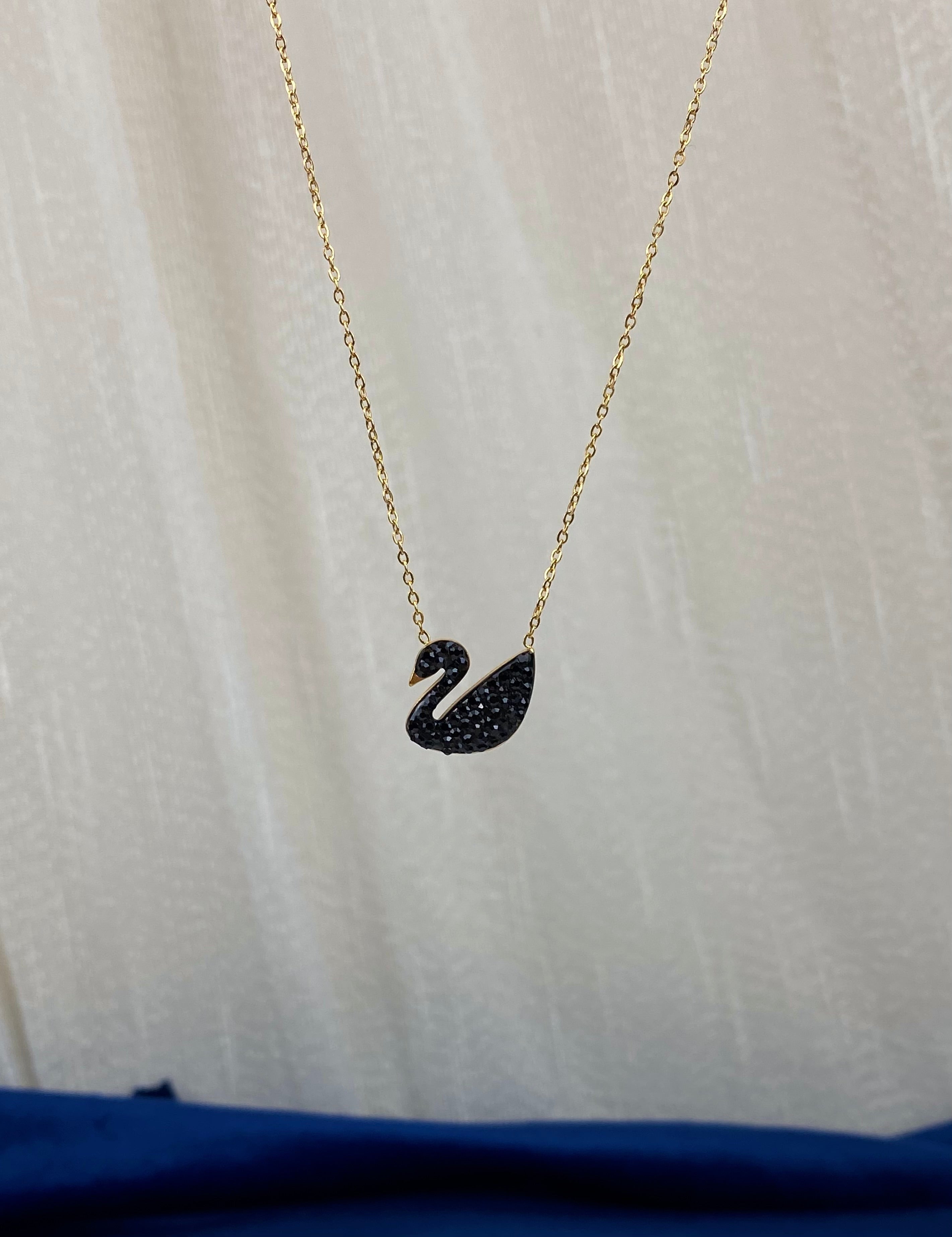 swarovski necklace black swan