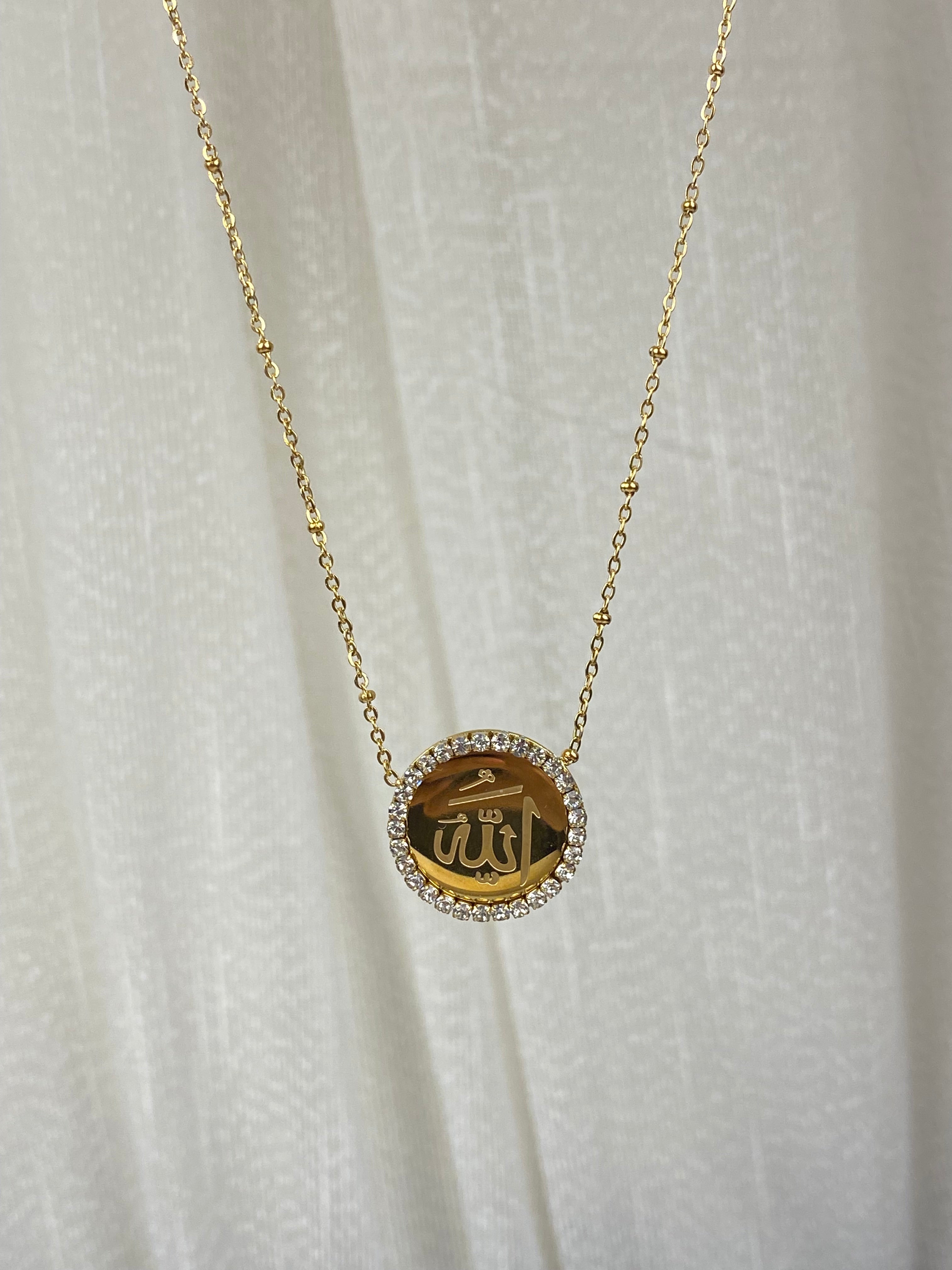Allah diamond necklace