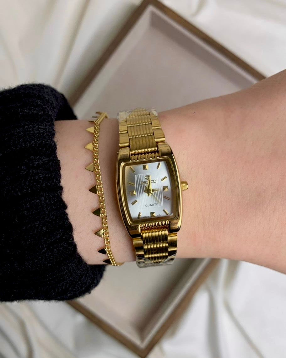 Seifco Silver square watch