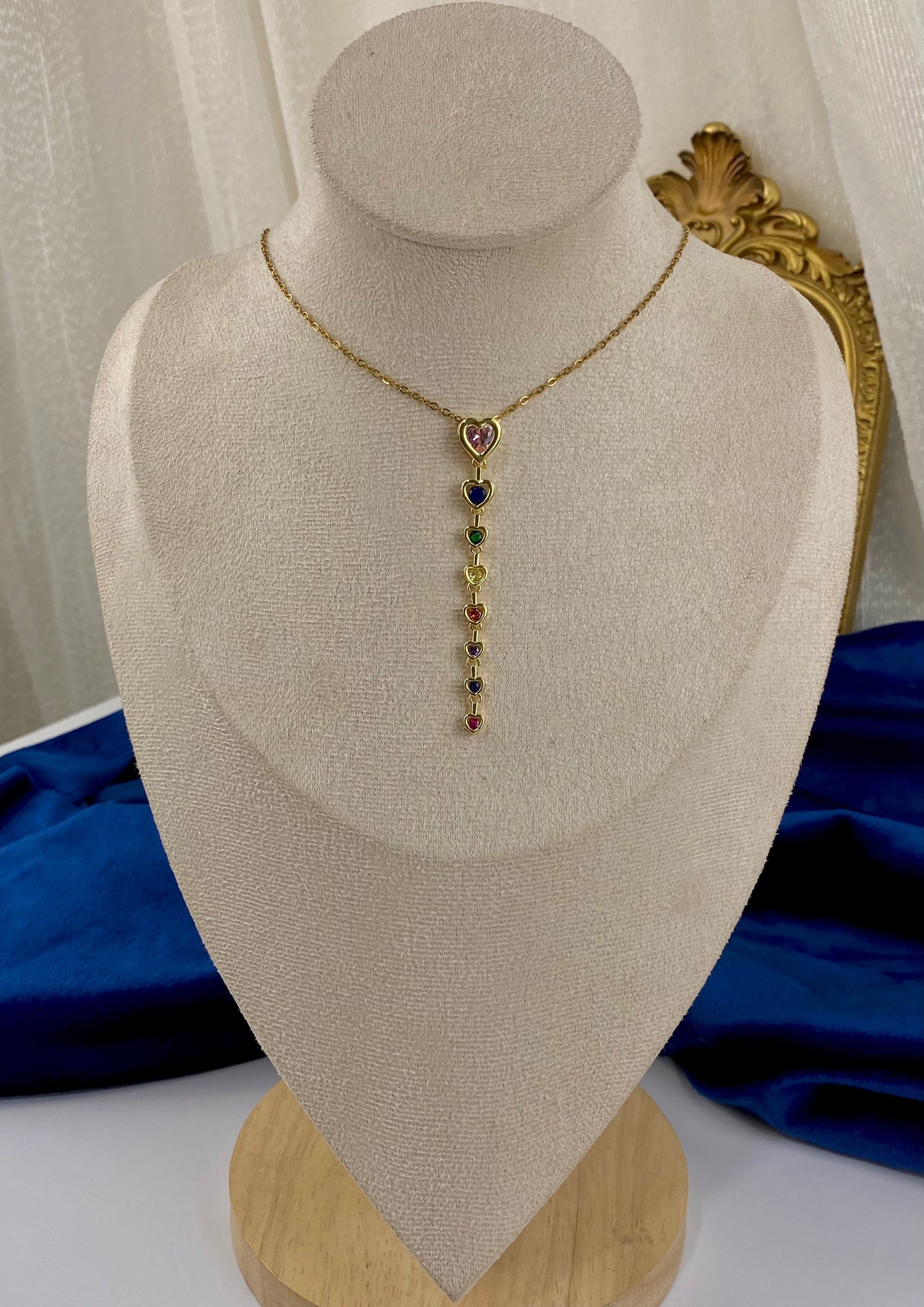 Purple Heart drop necklace