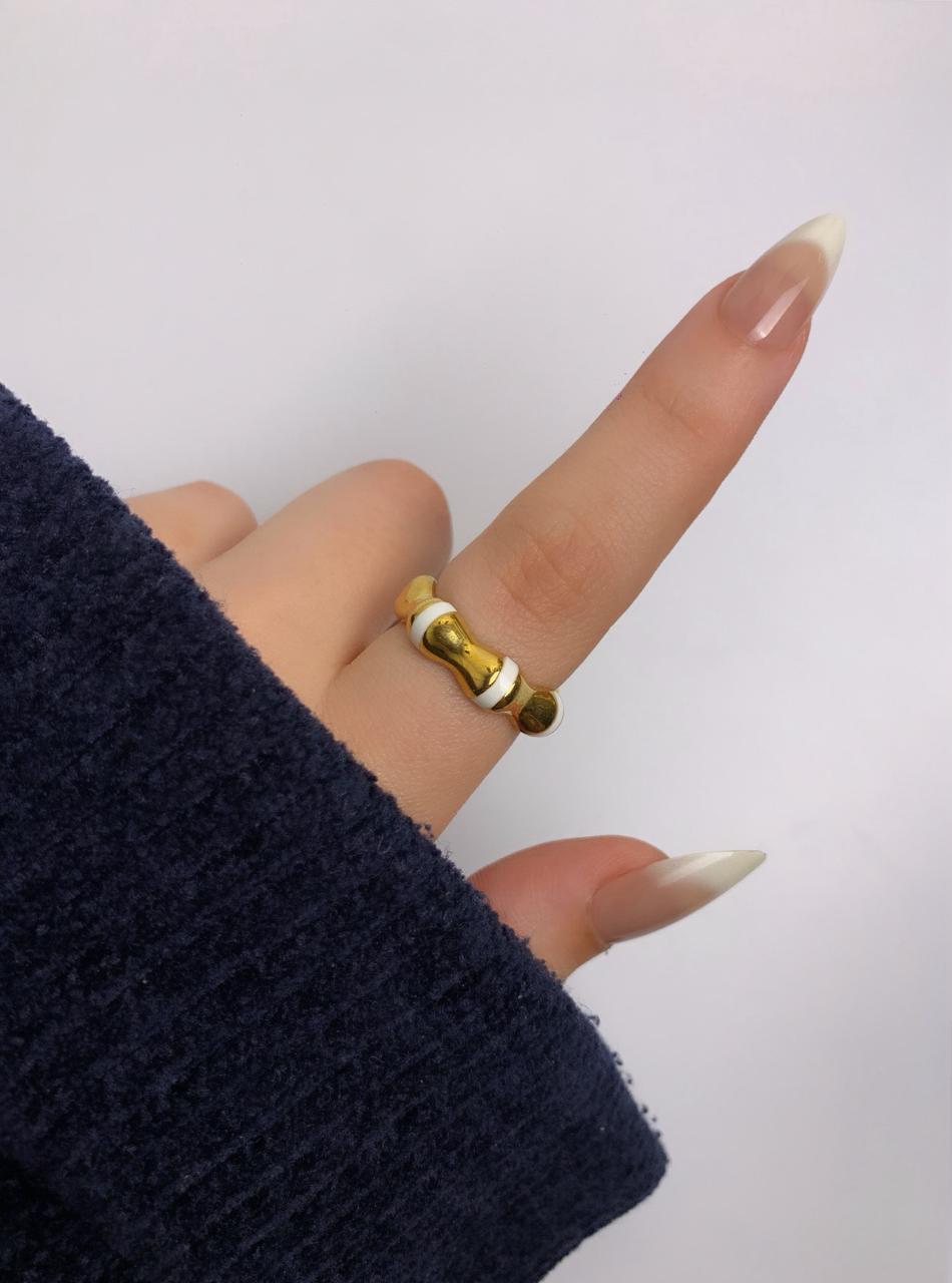Gold Enamel Ring