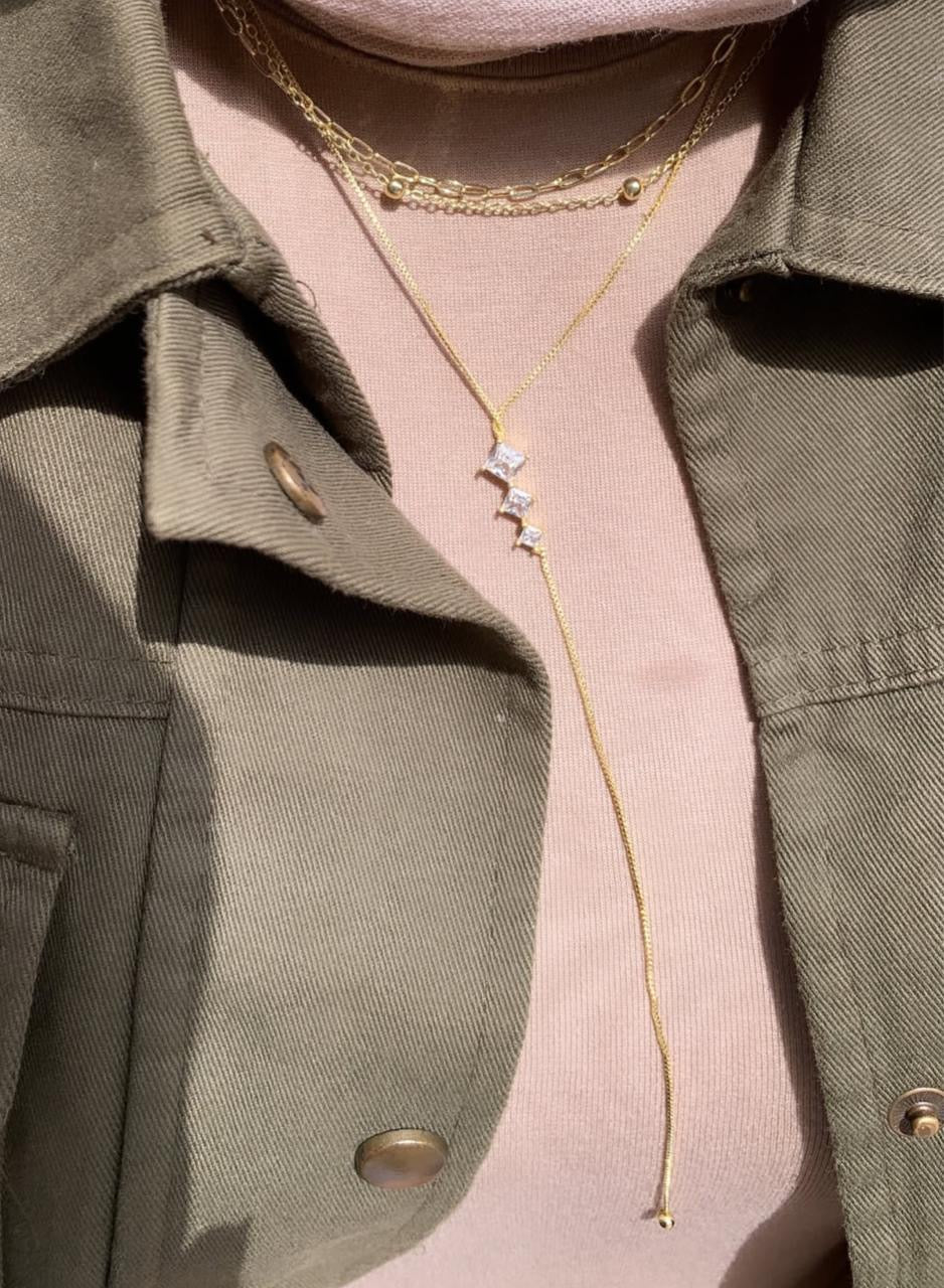 3 layer diamond Necklace