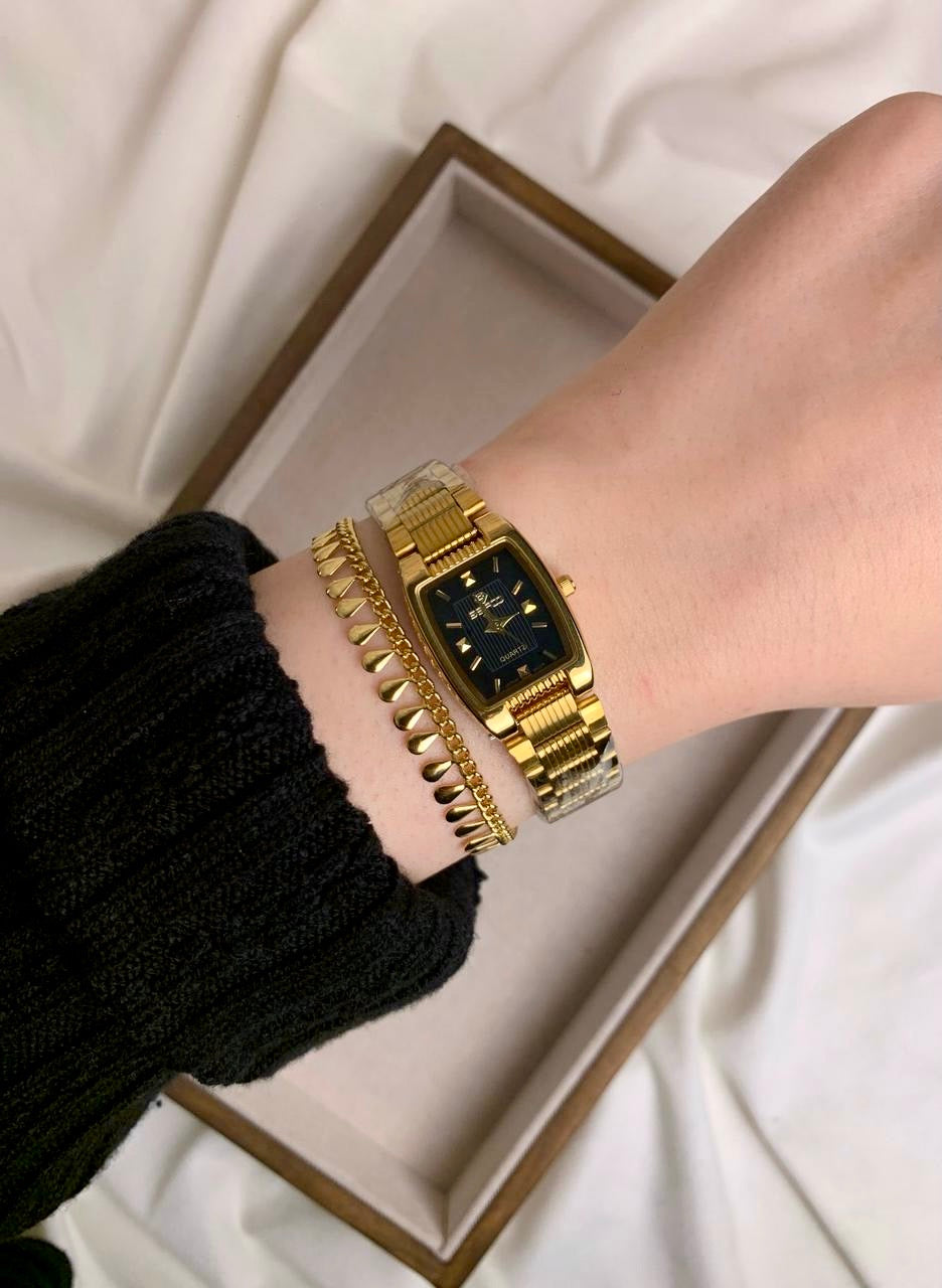 Seifco black square watch