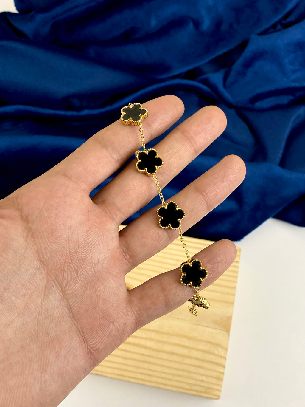 flower black bracelet