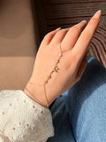 strass space star gold hand chain