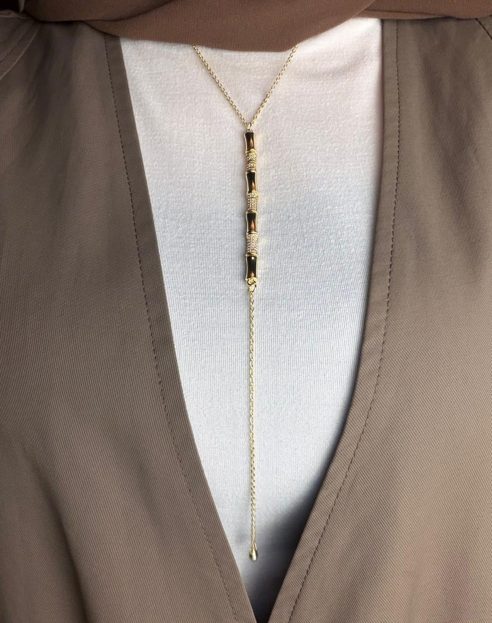 Bamboo Drop Necklace