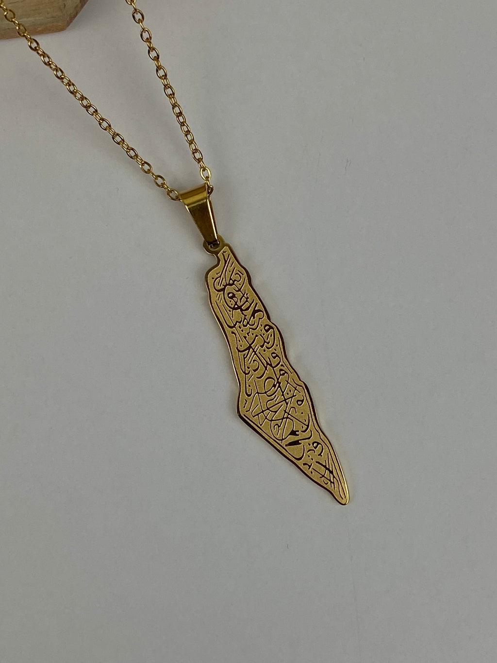 Palestine map necklace