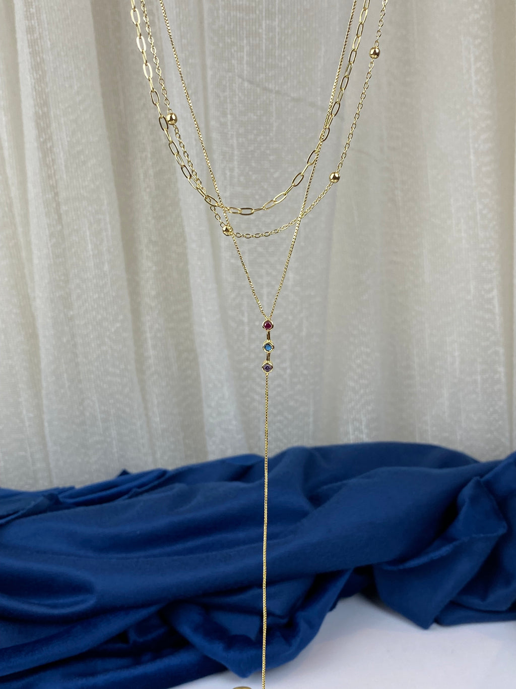 3 layers Colorful necklace
