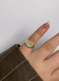Pavé Circle Pinky Ring