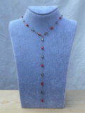 Ruby Crystal Drop Necklace