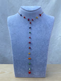 Colored Stones drop necklace