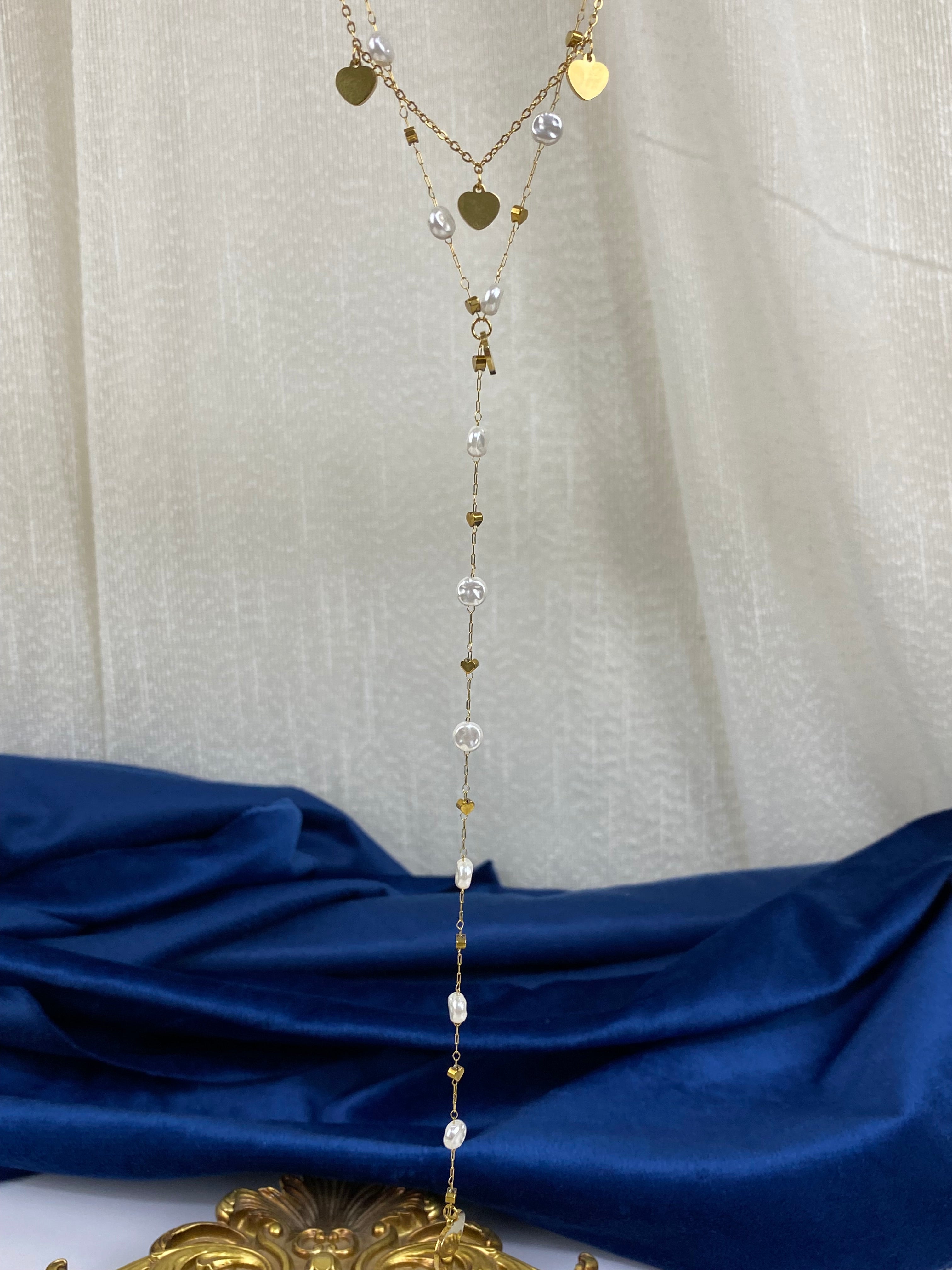 Pearl Hearts pendant