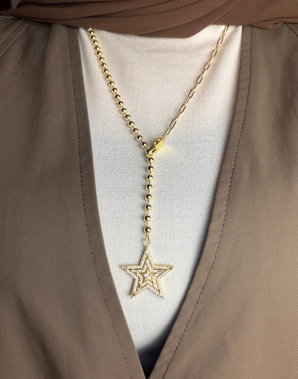 Star drop necklace