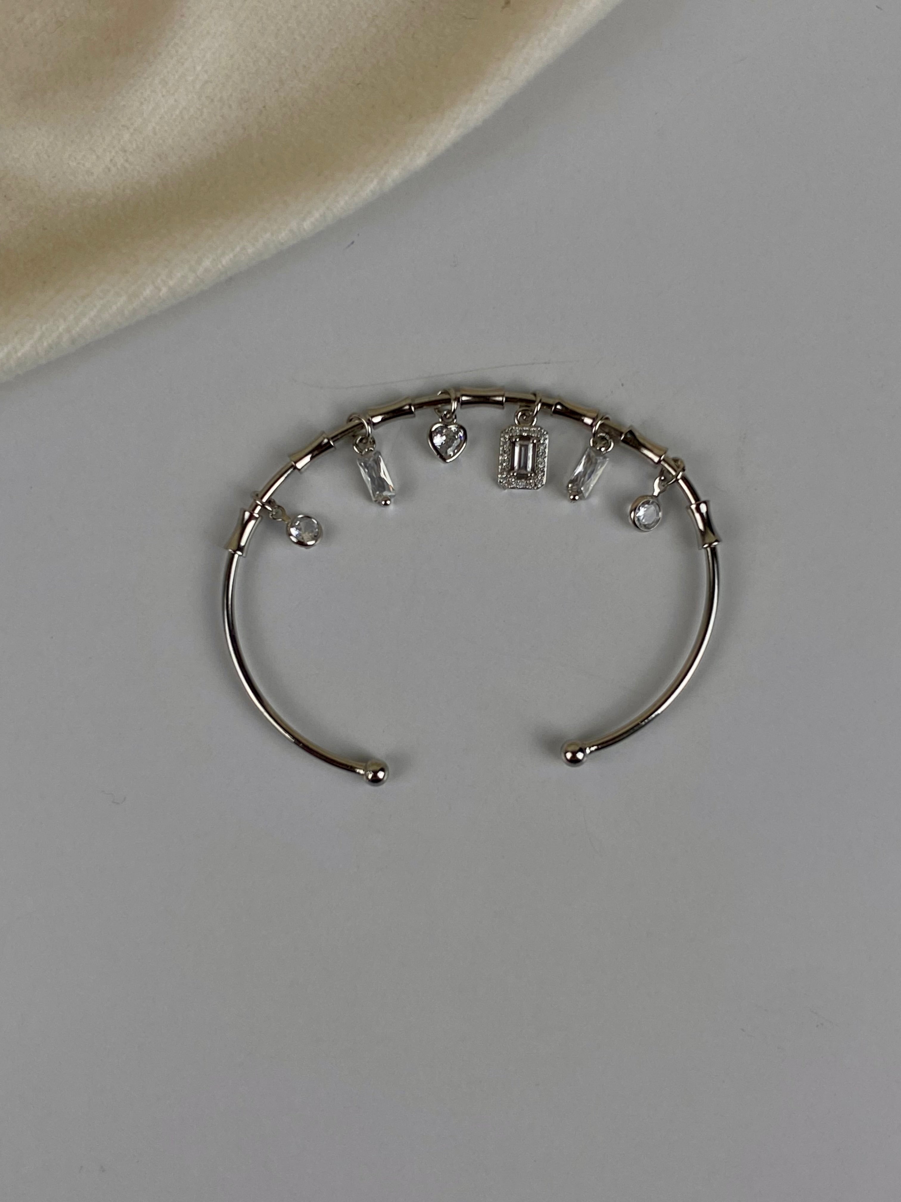 Charm silver bracelet