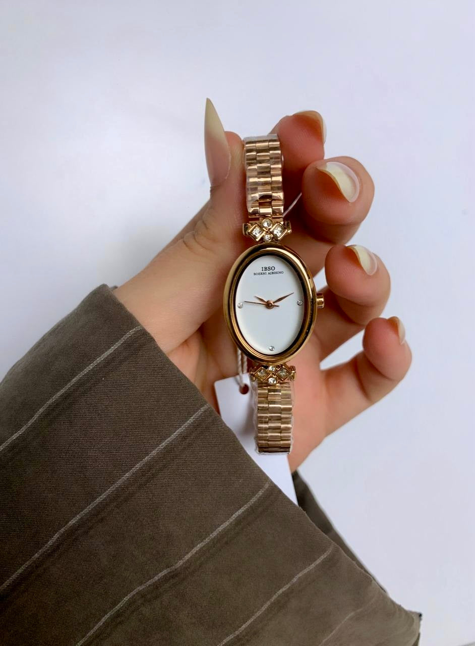 Oval Watch Rose Gold