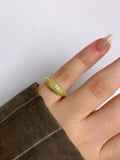 Crystal dome Pinky Ring