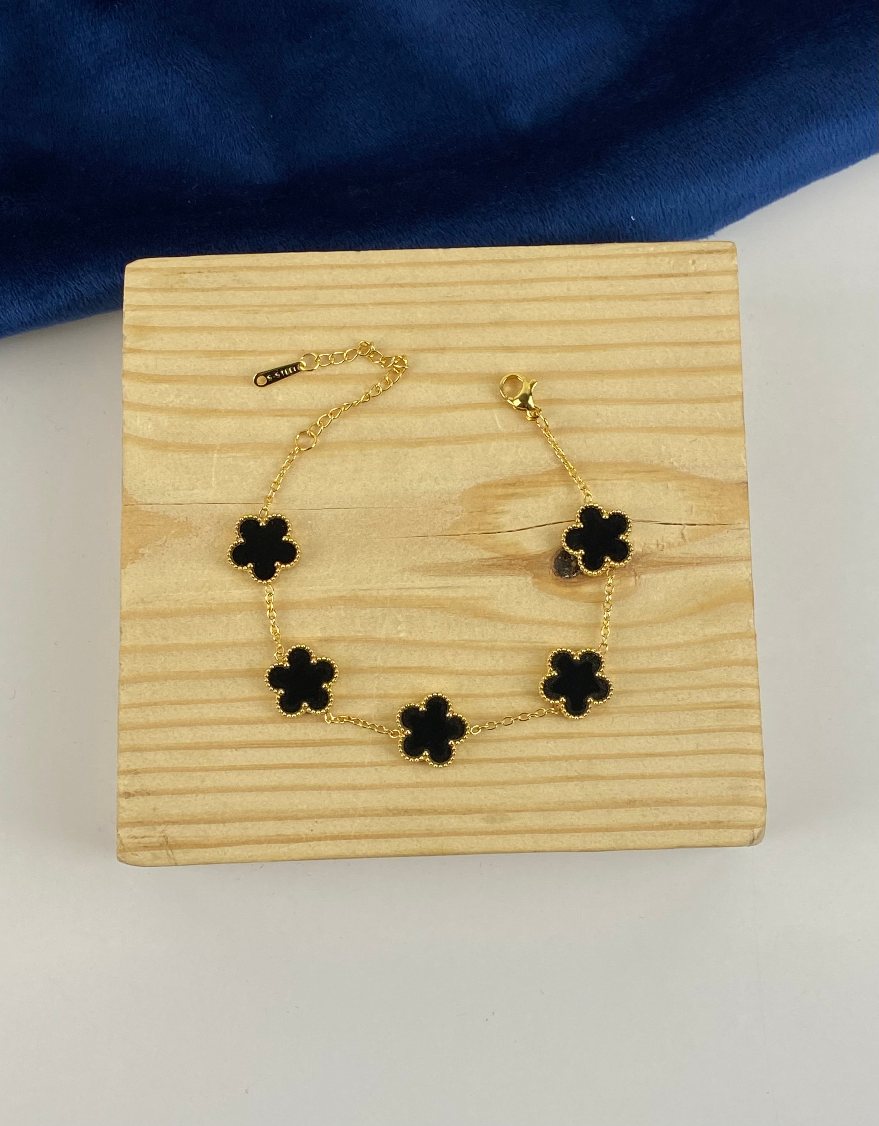 flower black bracelet
