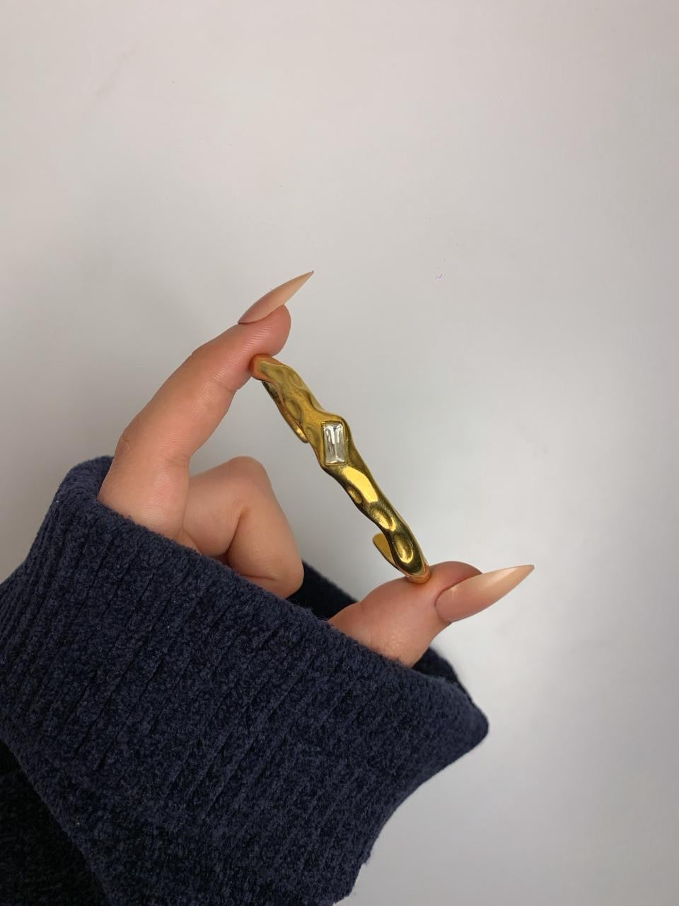 Gold Stone Cuff